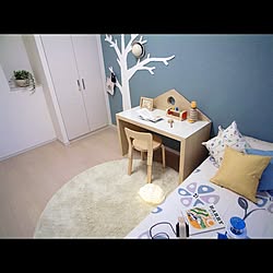 子供部屋/壁紙/ブルー/リビングルーム/コーディネート...などのインテリア実例 - 2016-10-06 16:58:41