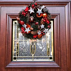 玄関/入り口/リース/ヨネヤマプランテーション/クリスマス/クリスマスディスプレイのインテリア実例 - 2016-12-12 19:33:21
