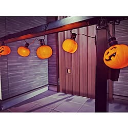 玄関/入り口/ハロウィン/プロジェクター/木製フェンスDIY/コンクリート平板のインテリア実例 - 2023-10-26 21:36:05