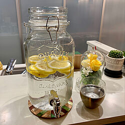 ウォーターサーバー/美味しいお水/レモン水/ガラスサーバー/キッチンのインテリア実例 - 2020-03-22 12:43:19