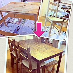 キッチン/イス/IKEA/リメイクのインテリア実例 - 2013-12-05 18:43:08