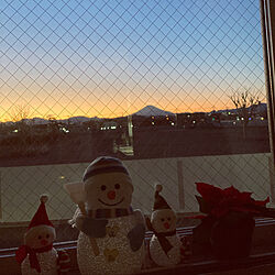 夕焼け空/富士山/窓からの景色/ニトリ/雪だるま...などのインテリア実例 - 2022-01-01 22:38:05
