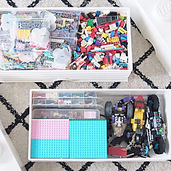 ベッド周り/LEGO/LEGO収納/Lego storage box/白黒...などのインテリア実例 - 2018-08-05 19:45:03