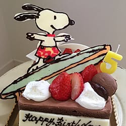 机/100均/スヌーピー/誕生日ケーキ/ダイソーのインテリア実例 - 2017-06-11 13:44:36