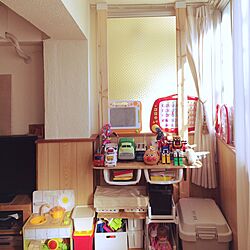 棚/子供と暮らす。/おもちゃ収納/ディアウォール/DIY...などのインテリア実例 - 2017-01-19 09:47:07