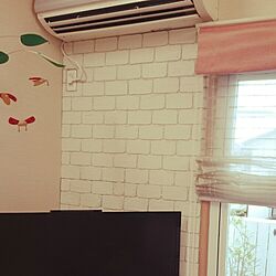 壁/天井/レンガ風#DIY/ダイソー#100均のインテリア実例 - 2015-06-30 00:33:41