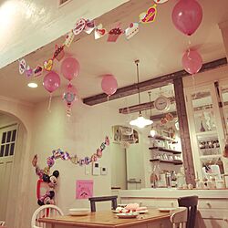 部屋全体/娘のお誕生日/誕生日の飾り付けのインテリア実例 - 2015-05-06 21:16:37