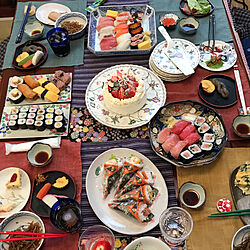 お寿司/手作りケーキ♡/お正月/リビングのインテリア実例 - 2023-01-01 20:51:38