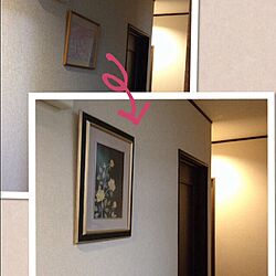 壁/天井/ハンドメイド/ちぎり絵/額/廊下の壁のインテリア実例 - 2013-11-30 20:06:09