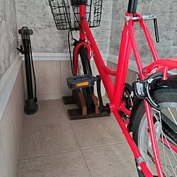 玄関/入り口/自転車スタンド/自転車は屋内に/自転車置き場/玄関タイル...などのインテリア実例 - 2024-04-18 11:28:38