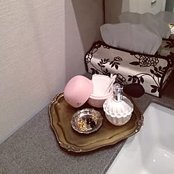 バス/トイレ/コットン入れ/H&M HOME/オルネドフォイユ/洗面台の上...などのインテリア実例 - 2017-05-20 19:01:31