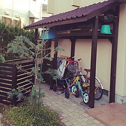 玄関/入り口/物置/屋根瓦/自転車置き場DIY/DIYのインテリア実例 - 2016-10-07 14:37:45