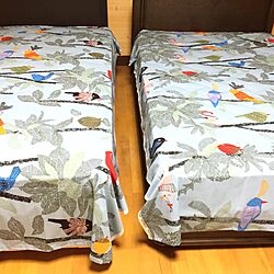 ベッド周り/ベッドカバー自作/客間/IKEAのインテリア実例 - 2015-11-01 00:31:45
