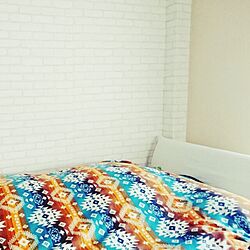 ベッド周り/れんが壁紙/DIYのインテリア実例 - 2016-02-28 18:38:25