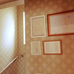 壁/天井/額/我が家の画伯の作品♡/２階は真っ白のインテリア実例 - 2014-09-02 06:39:24