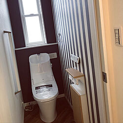 LIXILトイレ/ストライプの壁紙/北欧/バス/トイレのインテリア実例 - 2019-03-19 18:06:47