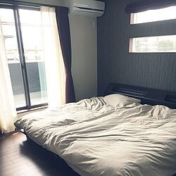 寝室/ベッド周り/ベッドルーム/ニトリ/アクセントクロスのインテリア実例 - 2016-10-11 22:03:47