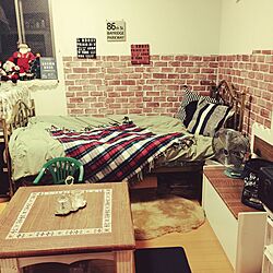 ベッド周り/DIY/セリアのインテリア実例 - 2015-12-14 21:04:19