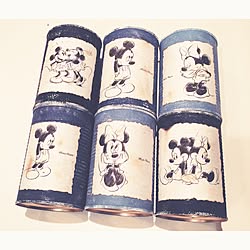 オーダー品達/デニム風リメ缶/mickey&minnie/リメ缶初心者/雑貨...などのインテリア実例 - 2016-04-26 22:49:23