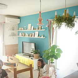 部屋全体/カラフルな部屋/こどもと暮らす。/写り込む原西。/IKEA...などのインテリア実例 - 2015-09-12 08:15:40