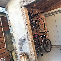 部屋全体/自転車小屋/デザインコンクリート/モルタル造形のインテリア実例 - 2016-02-13 18:10:27