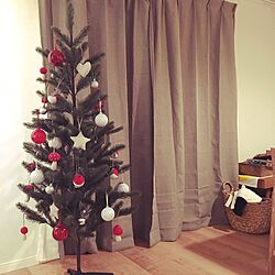 リビング/カーテン/無印良品/クリスマスツリー/IKEAのインテリア実例 - 2016-12-12 20:35:26
