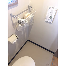 バス/トイレ/100均 目覚まし時計/トイレットペーパー収納/3coios/日めくりカレンダー...などのインテリア実例 - 2017-10-03 19:52:59