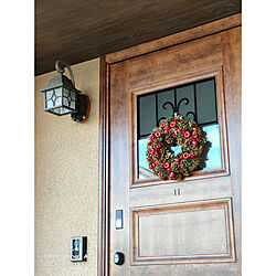 玄関/入り口/クリスマスリース/玄関ドアのインテリア実例 - 2021-12-05 15:40:05