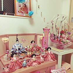 銀座雛人形/ピンクずくし/ひな祭りのインテリア実例 - 2017-02-26 22:31:16