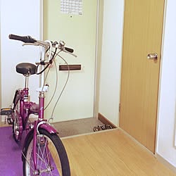 玄関/入り口/折りたたみ自転車からの〜(^O^)/折りたたみ自転車/持たない暮らし/ミニマリスト...などのインテリア実例 - 2015-09-21 18:22:29