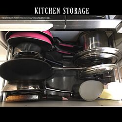 キッチン/キッチン収納/フライパン収納/ももたくママ/IKEA...などのインテリア実例 - 2017-05-07 18:10:09