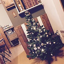 クリスマスツリー/ダイソー/DIY/カフェ風のインテリア実例 - 2016-12-03 08:50:36