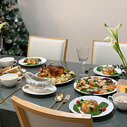 冬の食卓/クリスマス/机/ゴールド/カラー...などのインテリア実例 - 2021-12-15 07:13:53