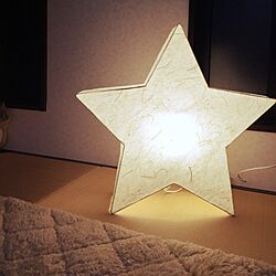 ベッド周り/和室/和紙/IKEA/星型ライトのインテリア実例 - 2016-11-14 17:22:08
