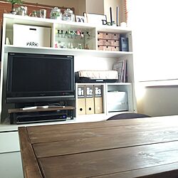 机/IKEA/テレビボード/100均/アルファベットオブジェ...などのインテリア実例 - 2016-08-17 16:24:11