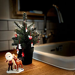 ルドルフ/IKEAのミニツリー/クリスマス/クリスマスツリー/ポップなクリスマス...などのインテリア実例 - 2021-12-07 23:55:15
