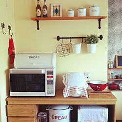 キッチン/BREAD缶/ホーロー缶/IKEA/ステンドグラス風...などのインテリア実例 - 2014-05-02 10:25:38