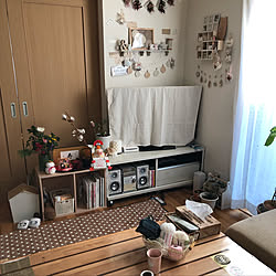 部屋全体/お正月ディスプレイおしまい/編み物に夢中/2019.1.5☁️/☀️/minneやってます...などのインテリア実例 - 2019-01-05 22:00:28