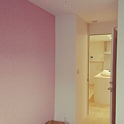 部屋全体/ピンクの壁紙/白い家のインテリア実例 - 2017-02-25 19:59:16