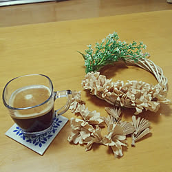 部屋全体/コーヒー大好き♡/ハンドメイド雑貨/100均/chi-koさんのまねっこ...などのインテリア実例 - 2017-08-26 17:09:37