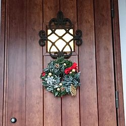 玄関/入り口/クリスマス/LIXIL玄関ドア/リース/minne gardenia6さんのインテリア実例 - 2017-12-08 07:50:23