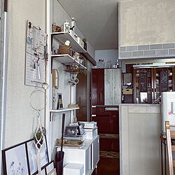 壁面DIY/IKEAラック/棚DIY/ホワイト系で明るく/シャープ冷蔵庫...などのインテリア実例 - 2023-02-02 13:29:33