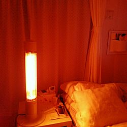 ベッド周り/IKEAのベッド/ホワイトインテリアに憧れる/YAMAZEN電気ストーブのインテリア実例 - 2017-02-14 01:50:34