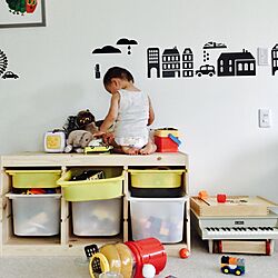 壁/天井/IKEAトロファスト/こどもと暮らす。/おもちゃ収納/キッズスペース...などのインテリア実例 - 2017-07-01 10:19:34