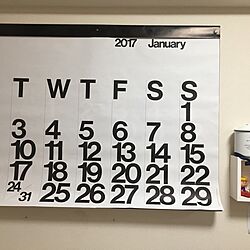 ベッド周り/カレンダーのインテリア実例 - 2017-01-17 19:29:44