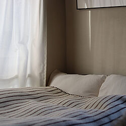 ベッド周り/毛布/寝室/artのある暮らし/珪藻土の壁のインテリア実例 - 2021-01-09 09:36:41