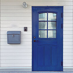 ドア/木製ドア/玄関ドア/ブルー/塗り替え...などのインテリア実例 - 2020-08-13 14:59:59