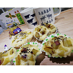 キッチン/さつまいも蒸しパン/フォロワーさんのレシピで作りました❤/最高に美味しかった！/台湾のお茶で...などのインテリア実例 - 2019-10-27 23:27:36