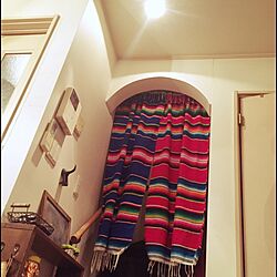 玄関/入り口/メキシカンラグ/アーチ垂れ壁のインテリア実例 - 2016-01-29 17:35:19