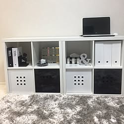 棚/IKEAの棚/ニトリ　/IKEA/白黒好き...などのインテリア実例 - 2017-02-11 07:15:57